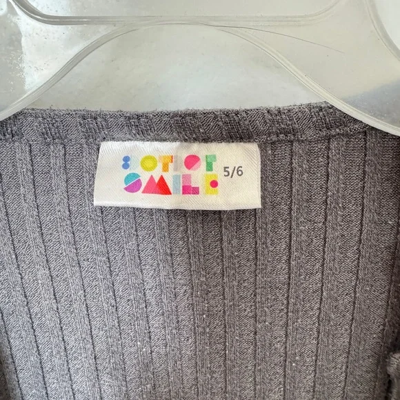 🩶DotDotSmile Ribbed Open Front Cardigan | Girls 5/6 ✨ - Picture 2 of 6